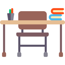 Icon of a school desk and chair