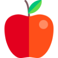 Icon of an orange red apple