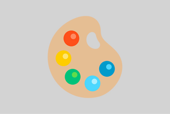 Icon of a color palette
