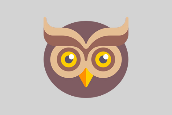 Icon of an owl’s face