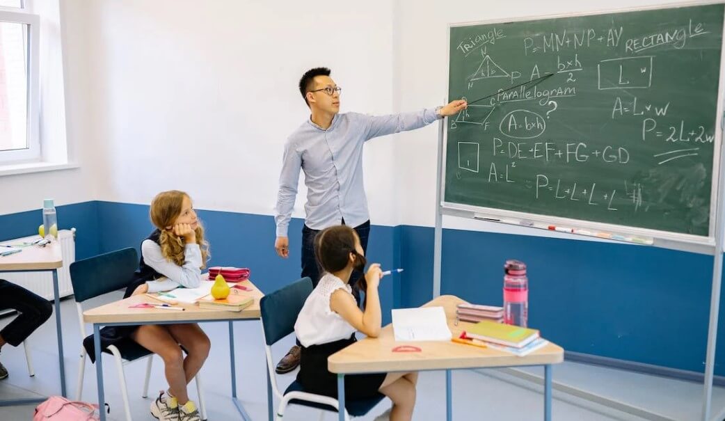 teaching in classroom