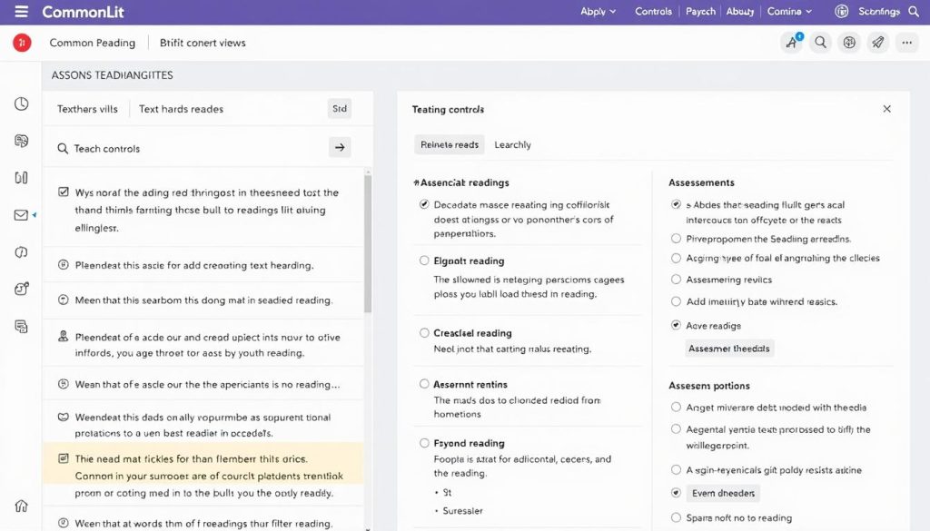 CommonLit differentiated reading platform interface CommonLit differentiated reading platform interface