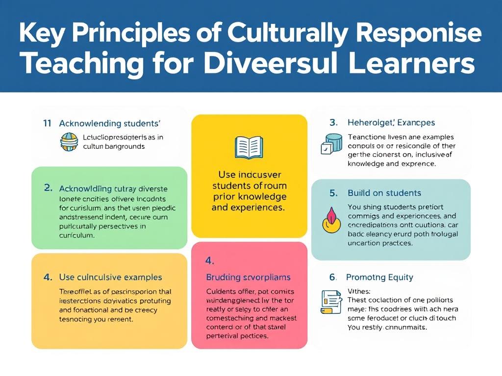 Infographic showing key principles of culturally responsive teaching for diverse learners Infographic showing key principles of culturally responsive teaching for diverse learners