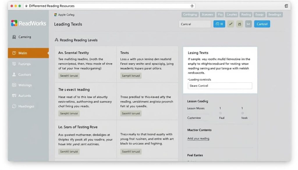 Screenshot of ReadWorks differentiation resources for teachers platform Screenshot of ReadWorks differentiation resources for teachers platform