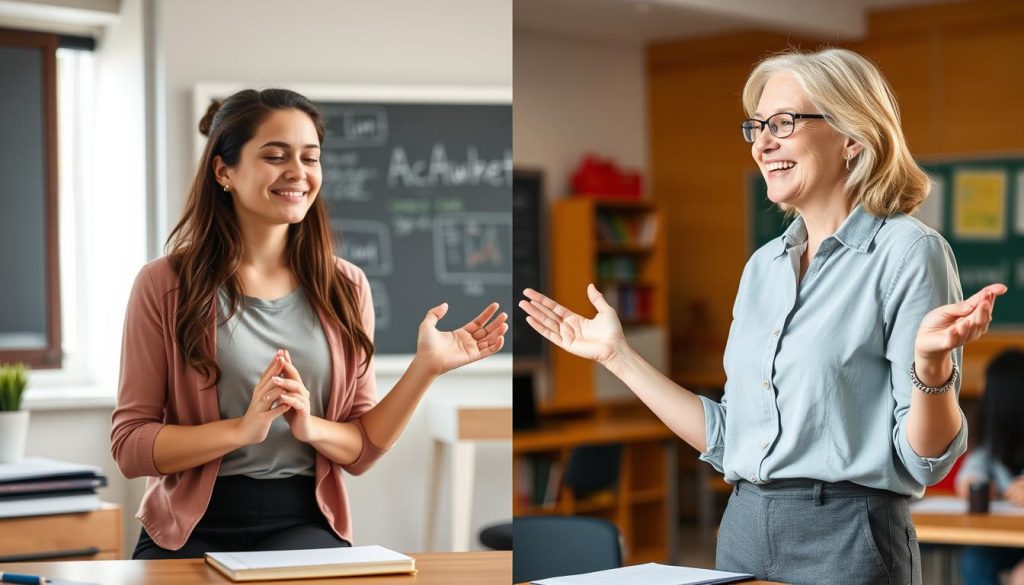 Teacher implementing self-care strategies with visible positive results Teacher implementing self-care strategies with visible positive results