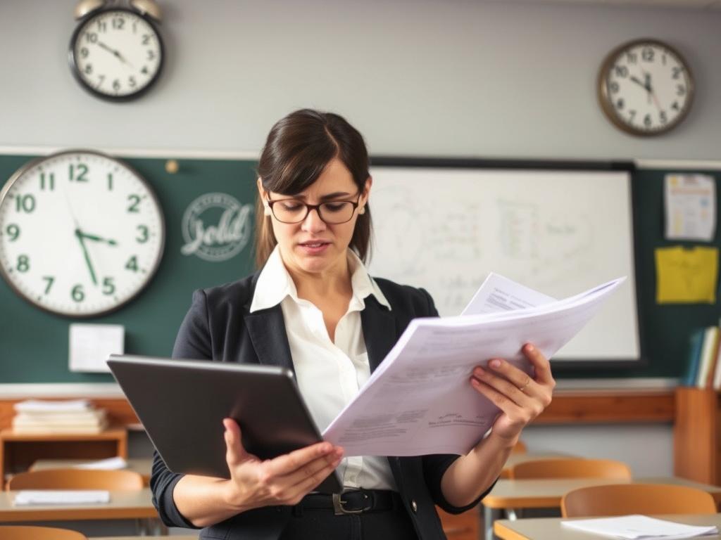 Teacher managing time constraints while implementing formative assessment