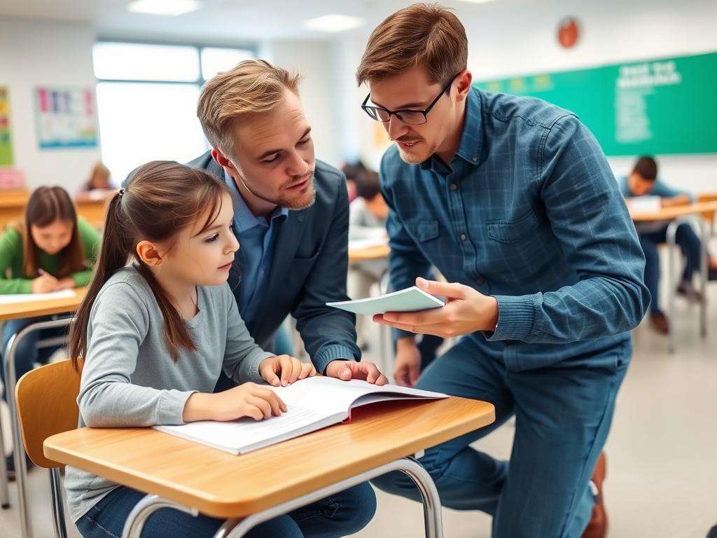 Teacher providing immediate feedback to a student during formative assessment