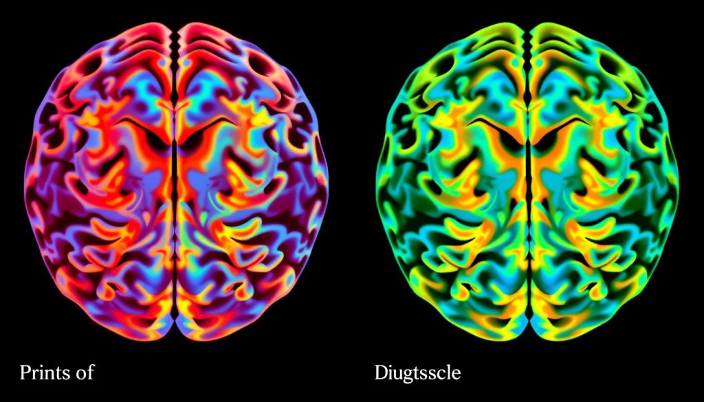 Brain activity comparison between reading print and digital content