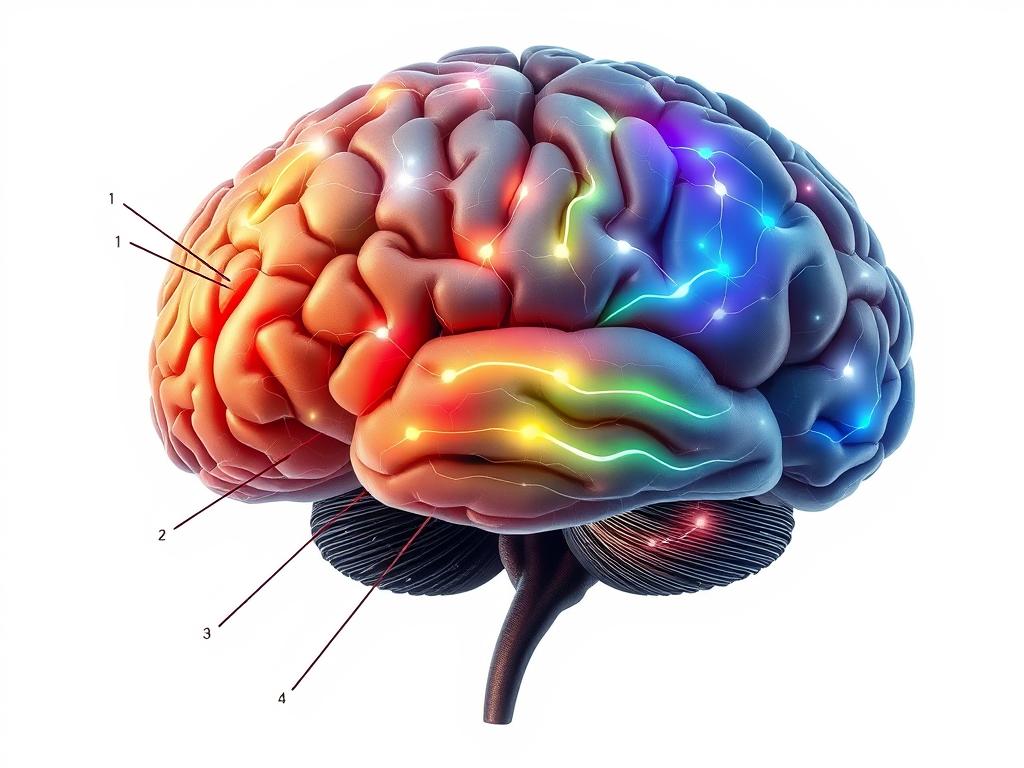 Brain diagram showing neural connections formed during brain-based learning Brain diagram showing neural connections formed during brain-based learning