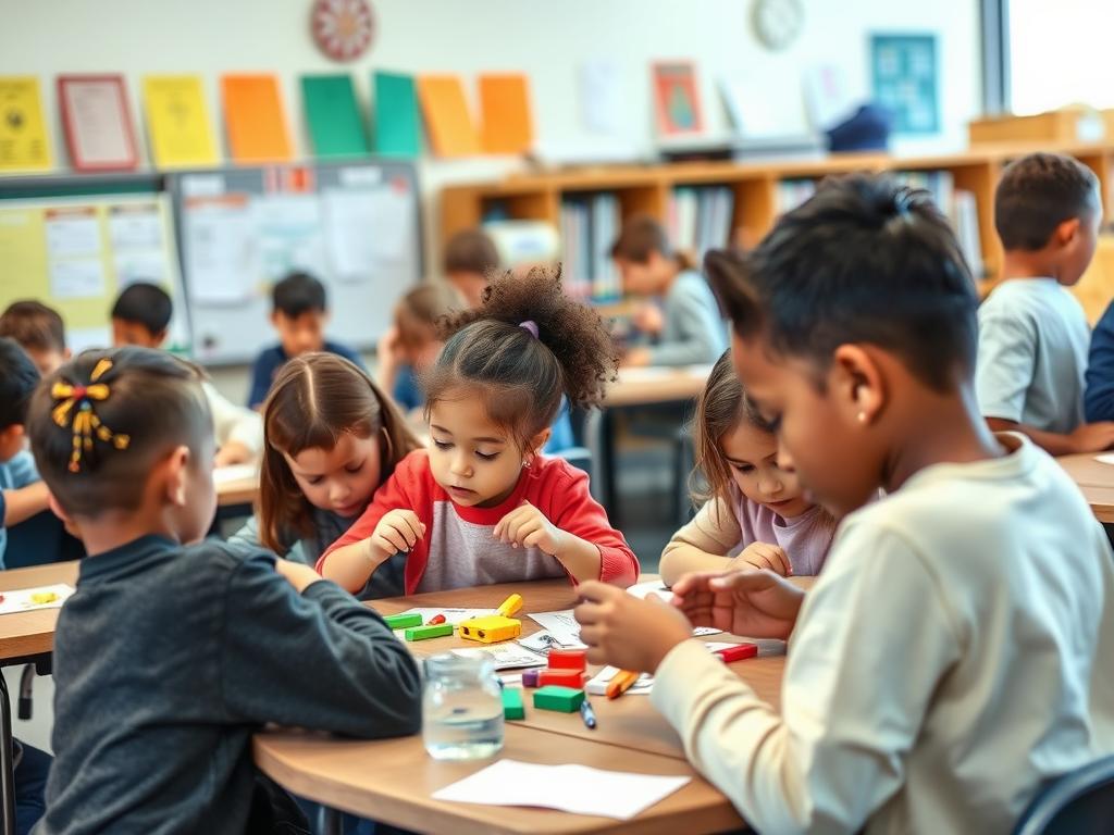 Students engaged in multisensory learning activities using different senses Students engaged in multisensory learning activities using different senses