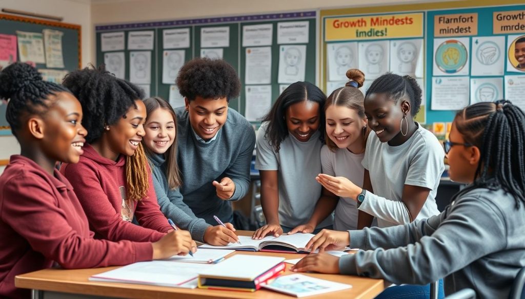 Students showing confidence from growth mindset teaching strategies Students showing confidence from growth mindset teaching strategies