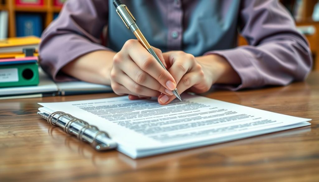Teacher writing clear communication as part of top tips for parent-teacher communication Teacher writing clear communication as part of top tips for parent-teacher communication