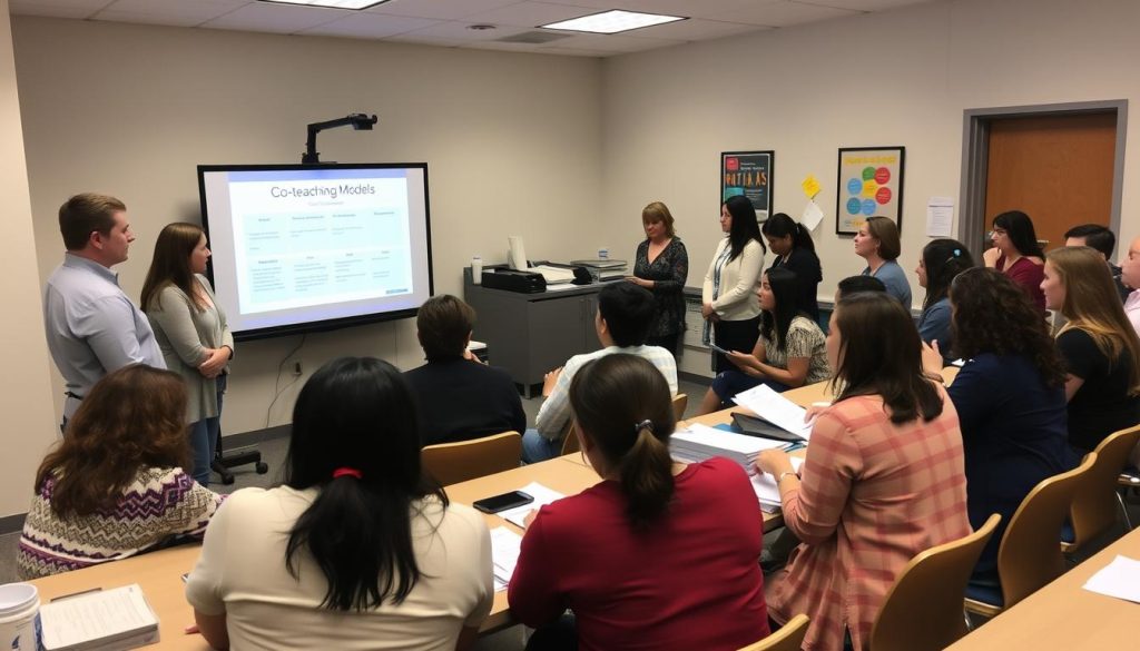 Teachers participating in professional development to enhance their co-teaching Models that Work Teachers participating in professional development to enhance their co-teaching Models that Work