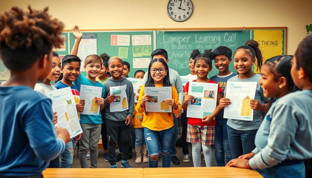 Celebratory classroom moment showing positive outcomes of Student Agency and Choice