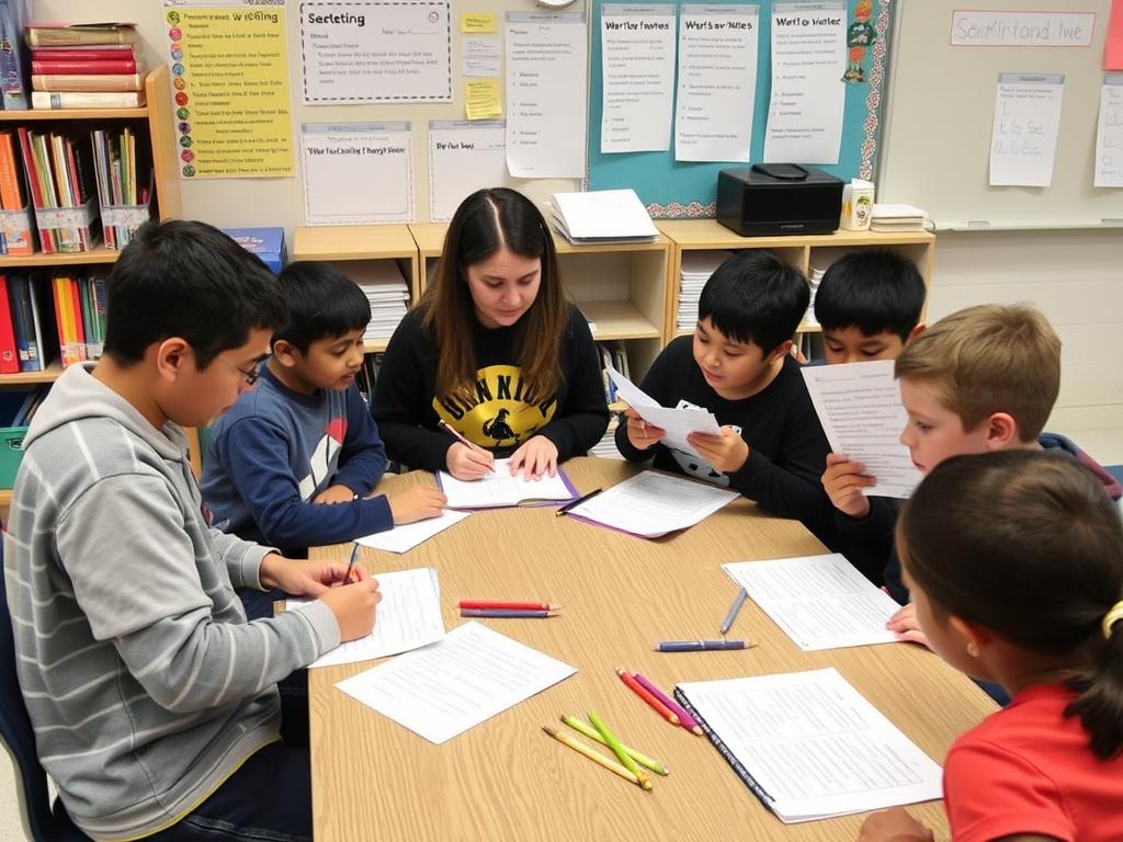 ELL students engaged in scaffolded writing activities using techniques for success like sentence frames and graphic organizers ELL students engaged in scaffolded writing activities using techniques for success like sentence frames and graphic organizers