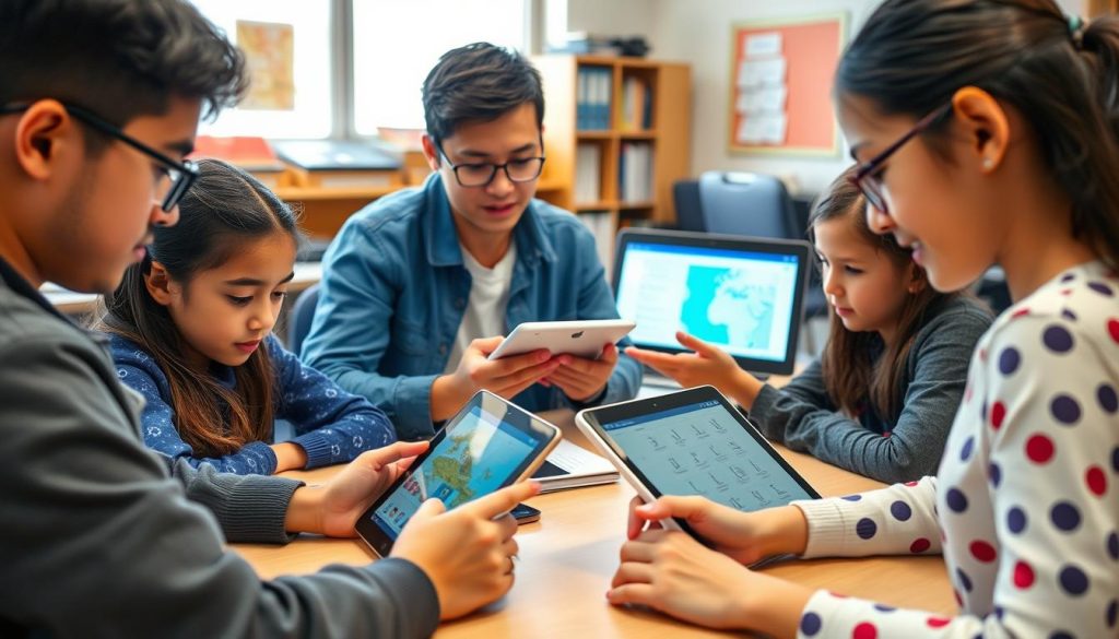 ESL students using educational technology for language development