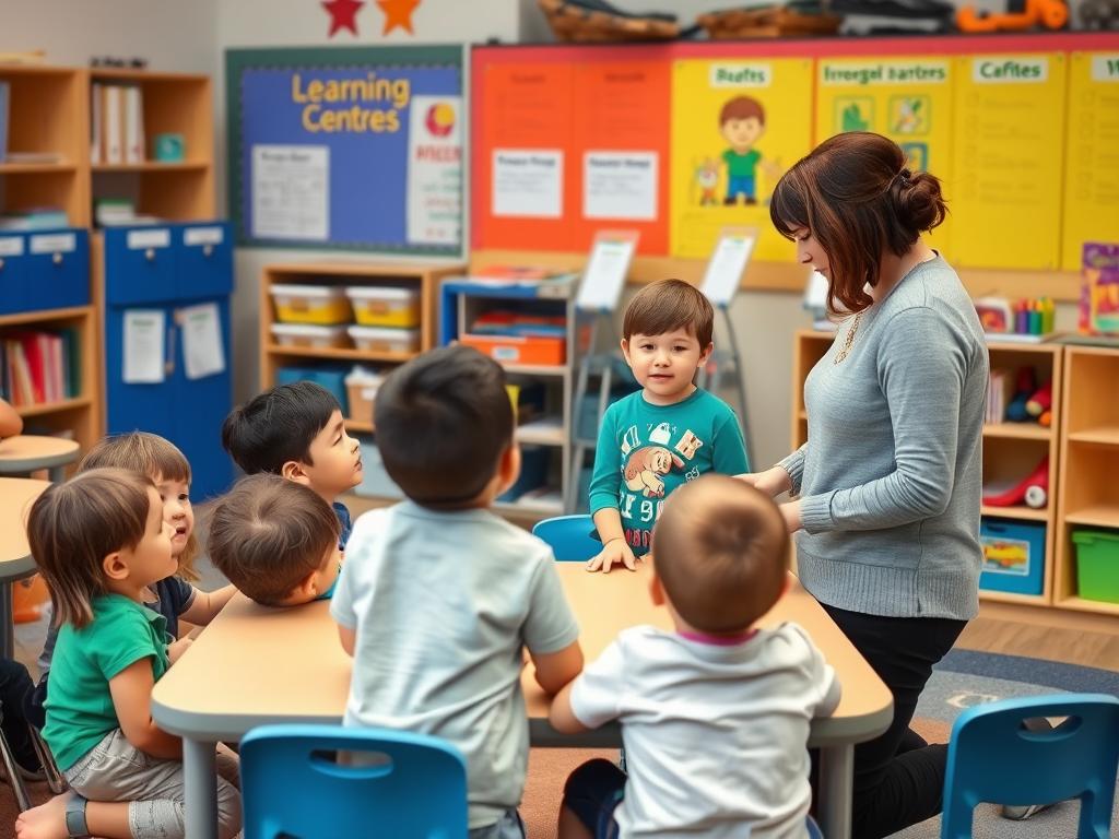 Early elementary students selecting from learning centers
