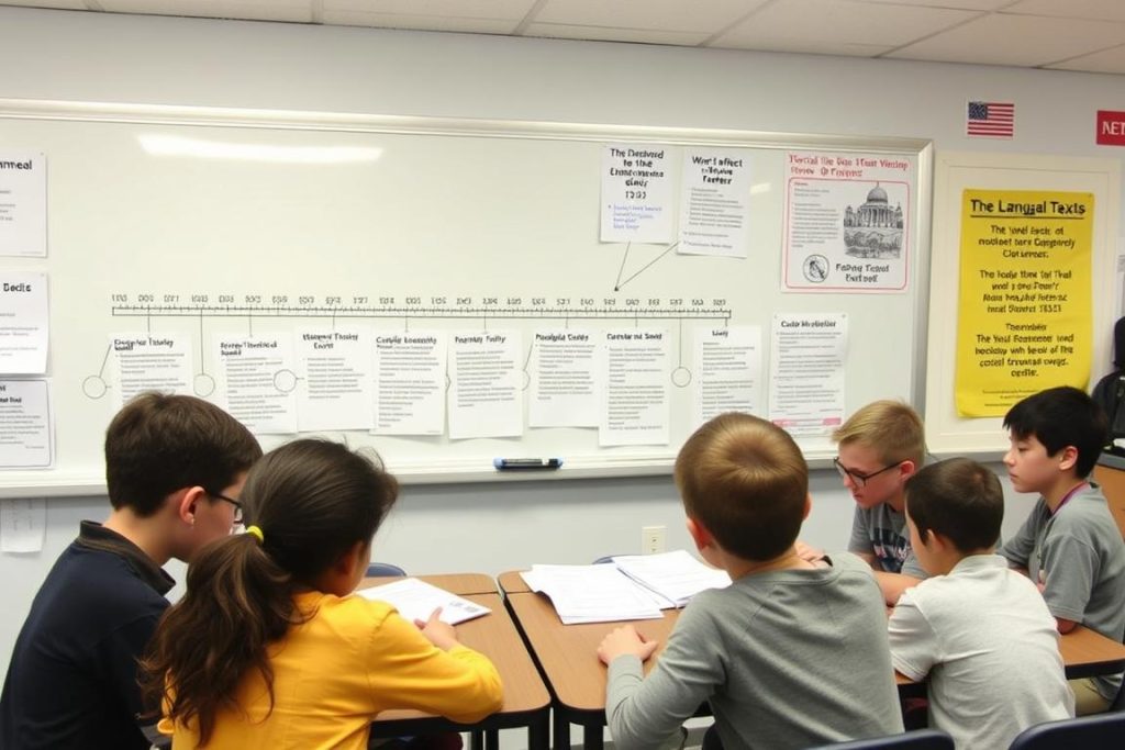 Historical timeline with visual supports for ELLs - essential strategies for educators
