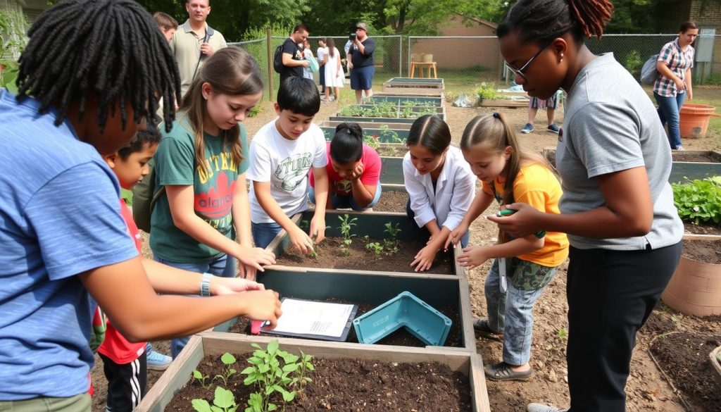 Students engaged in a real-world project with community partners