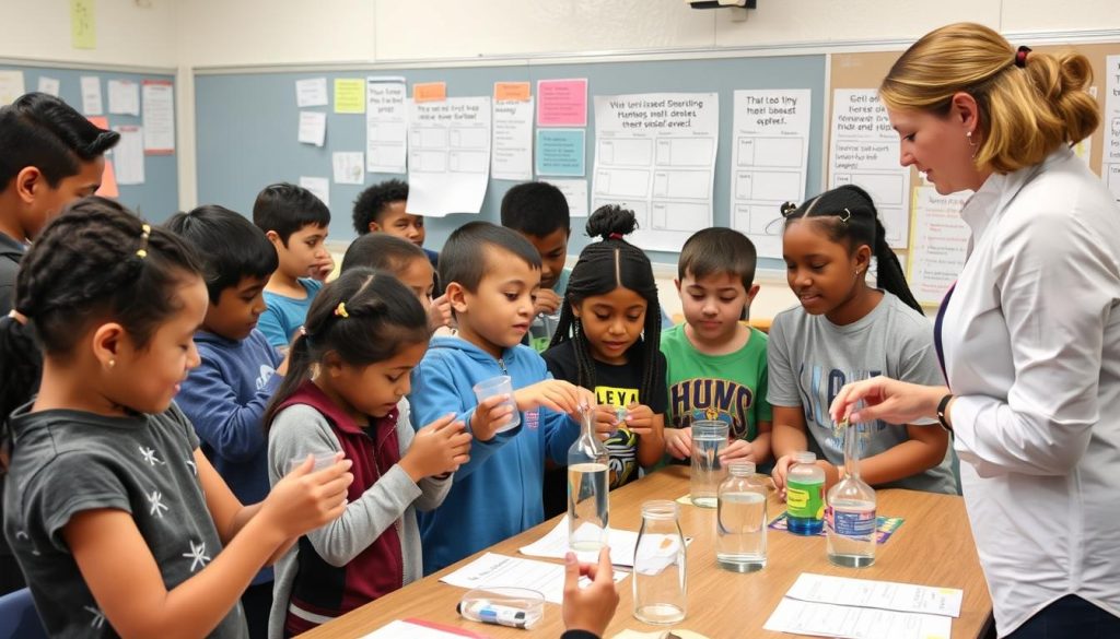 Students engaged in hands-on science inquiry with scaffolded support - Tips for Educators Students engaged in hands-on science inquiry with scaffolded support - Tips for Educators