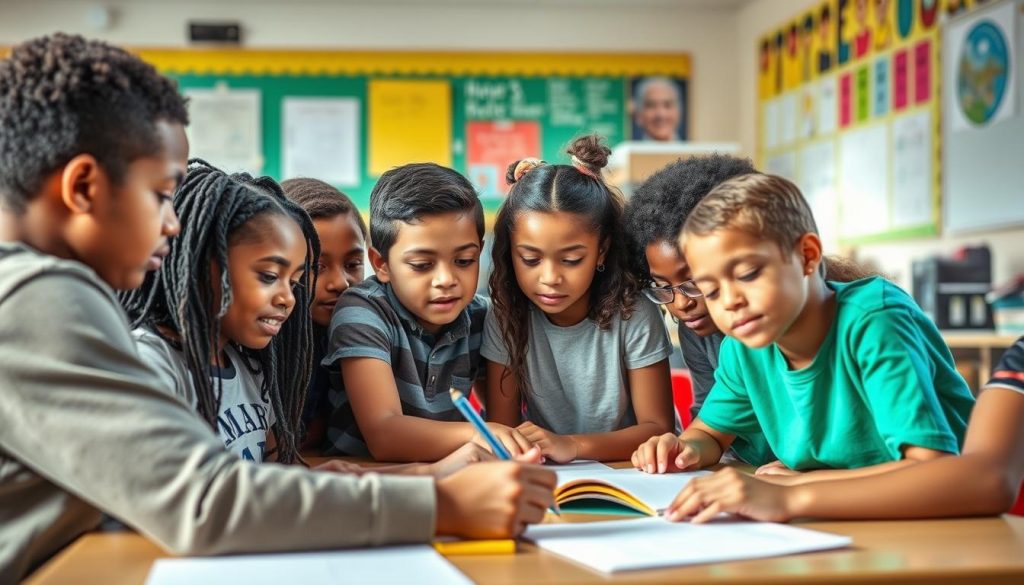 Students engaged in meaningful learning from standards-aligned lesson