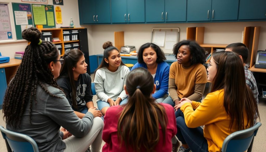 Teacher and students engaged in shared thinking as part of Effective Strategies Teacher and students engaged in shared thinking as part of Effective Strategies