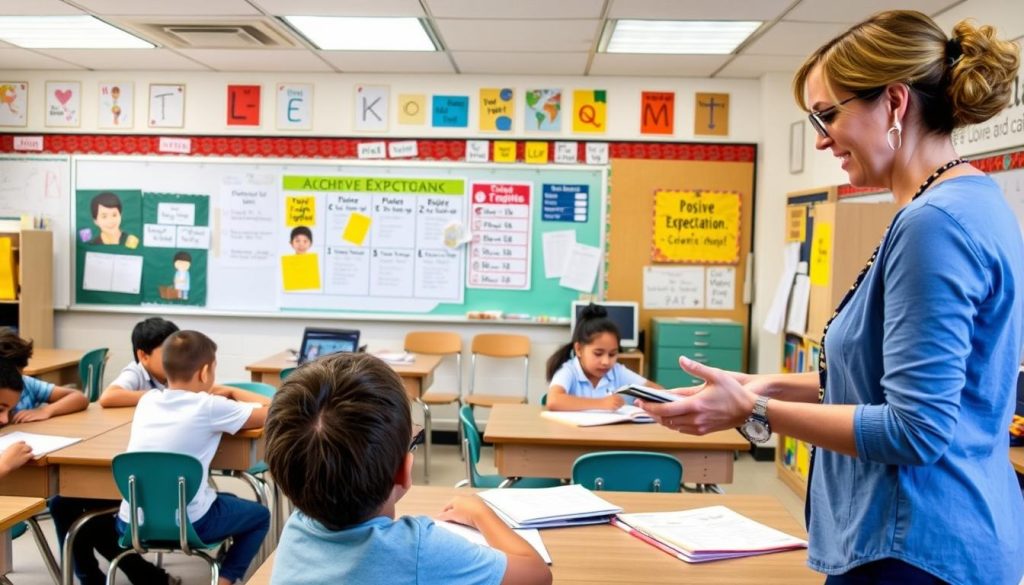 Teacher implementing Love and Logic classroom management skills in a positive learning environment