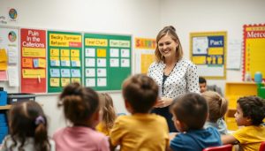 Teacher implementing effective strategies for all students in a diverse classroom setting