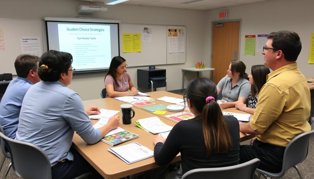 Teacher professional development session focused on student choice strategies