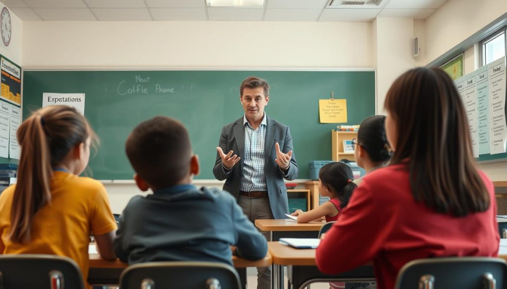 Teacher using enforceable statements with students as part of Love and Logic Core Principles