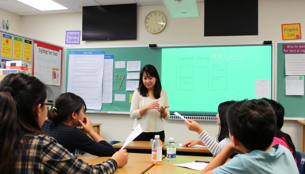 Teacher using formative assessment techniques with ELLs - essential strategies for educators