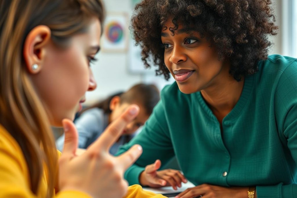 Teacher using nonverbal cues as part of Effective Classroom Strategies Teacher using nonverbal cues as part of Effective Classroom Strategies