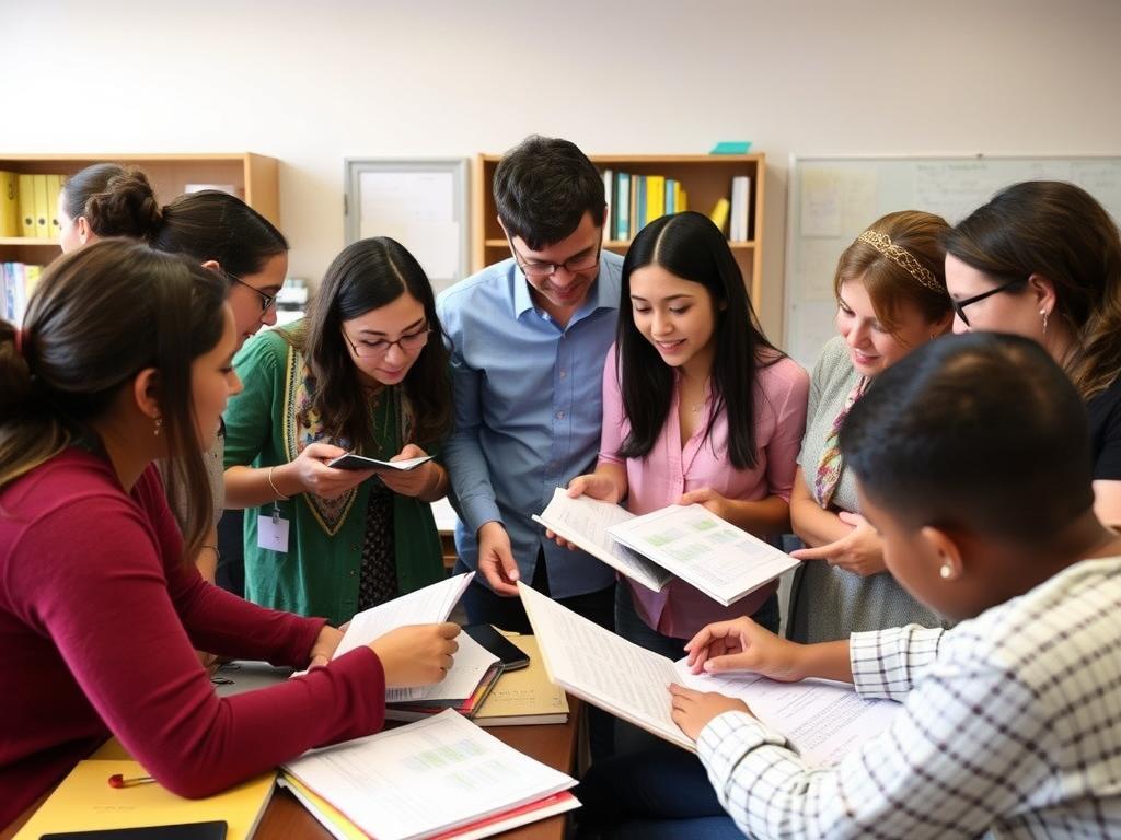 Teachers collaborating on ELL instruction strategies - essential strategies for educators