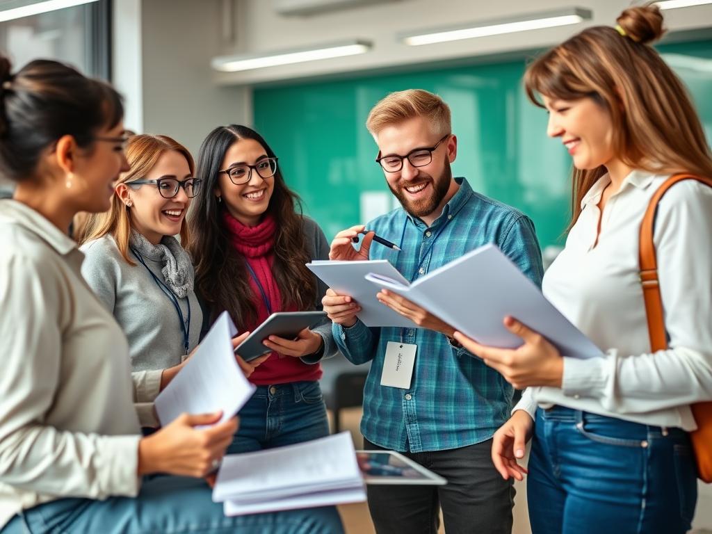 Teachers collaborating on innovative approaches to standards implementation Teachers collaborating on innovative approaches to standards implementation