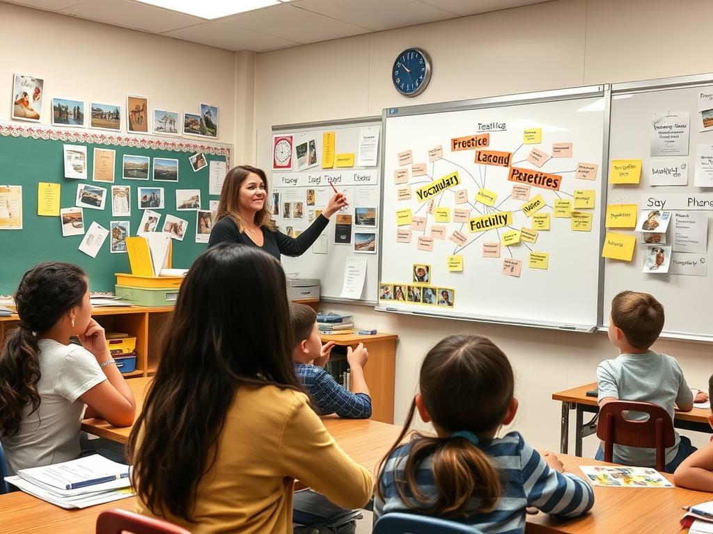 Visual vocabulary instruction techniques for success showing word walls, graphic organizers, and interactive activities Visual vocabulary instruction techniques for success showing word walls, graphic organizers, and interactive activities