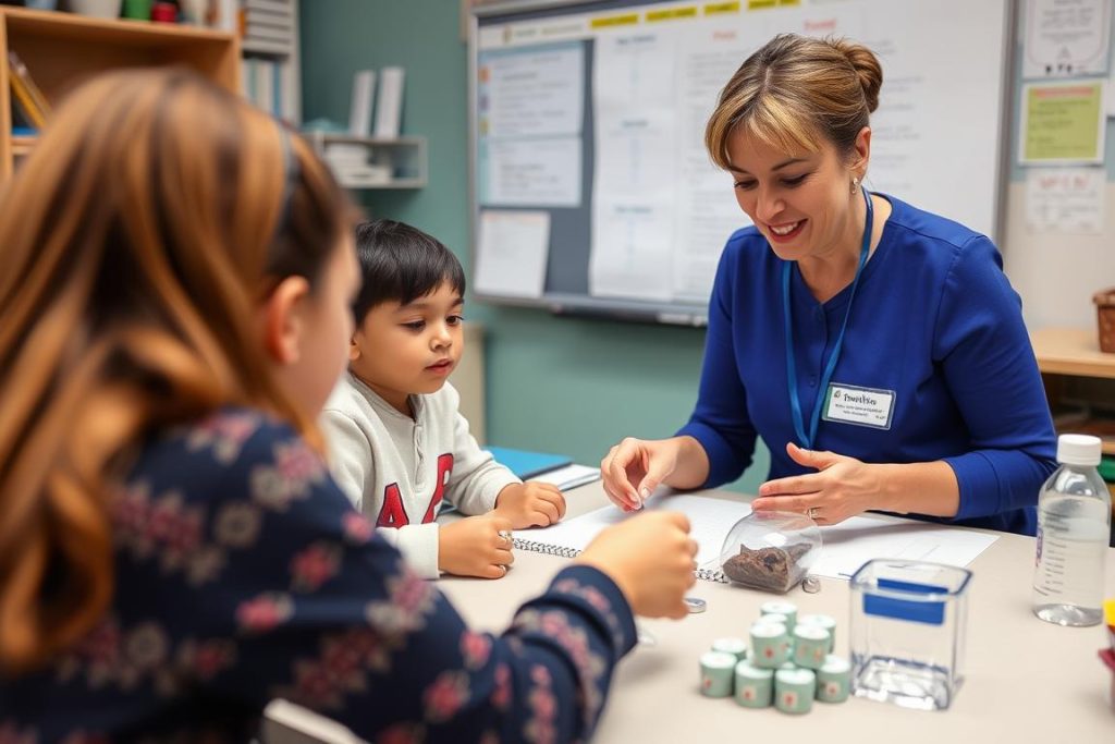 Teacher implementing CLIL approach with visual supports - essential strategies for educators