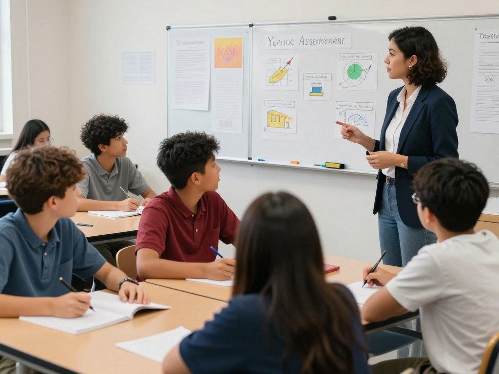 Students engaged in authentic assessment activities