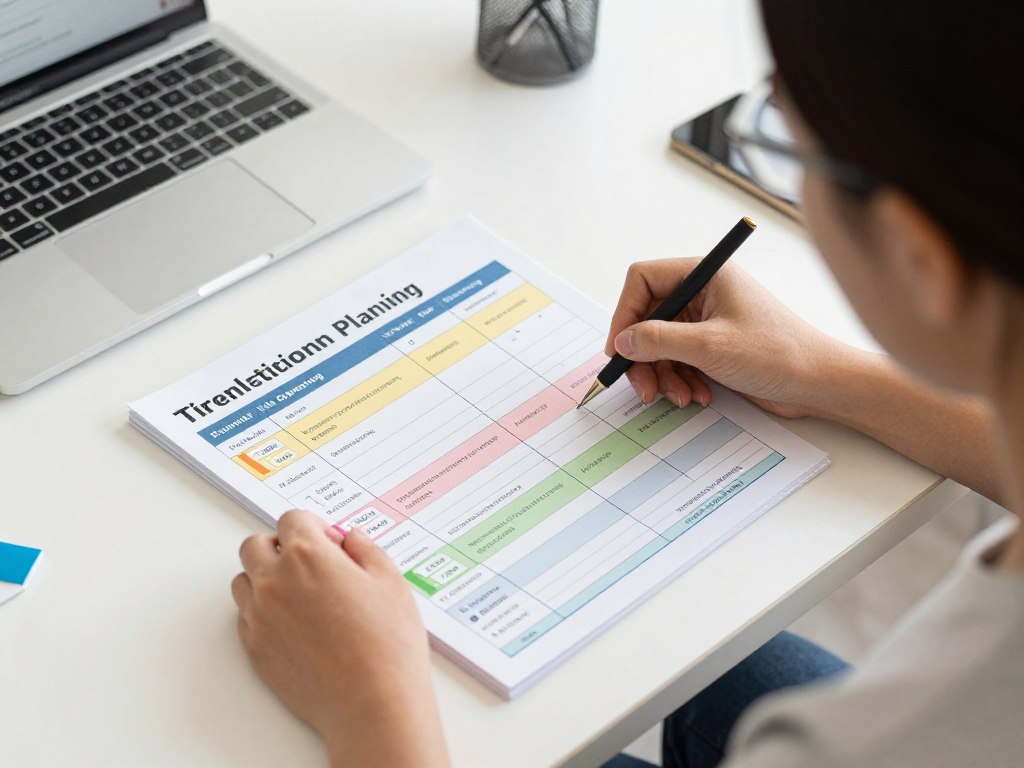 Teacher using a differentiation planning template to efficiently organize tiered activities