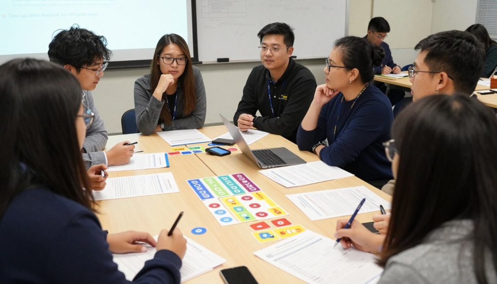 Teachers collaborating in a professional development workshop focused on gifted education strategies