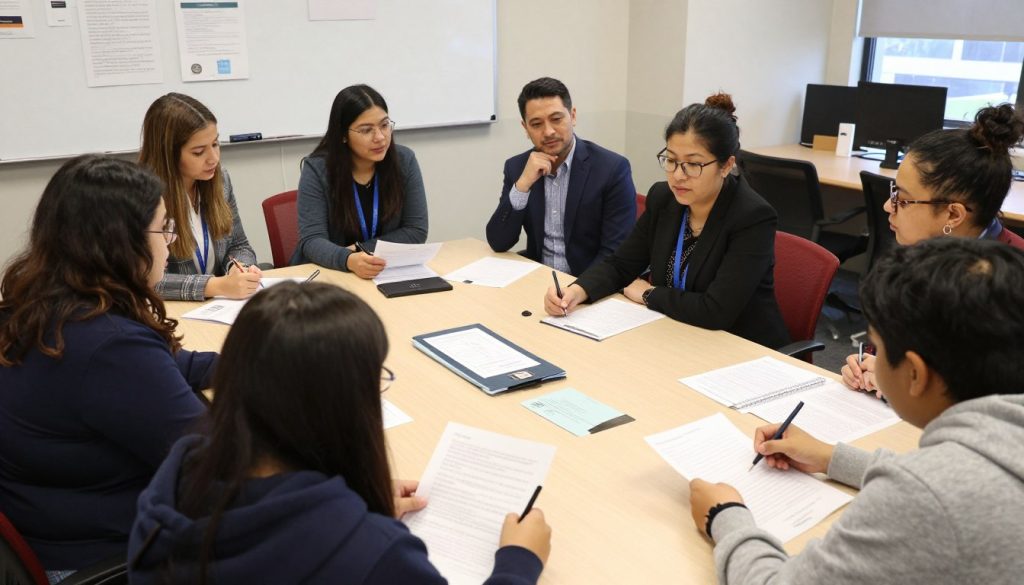 Teachers collaborating on gifted education strategies during professional development