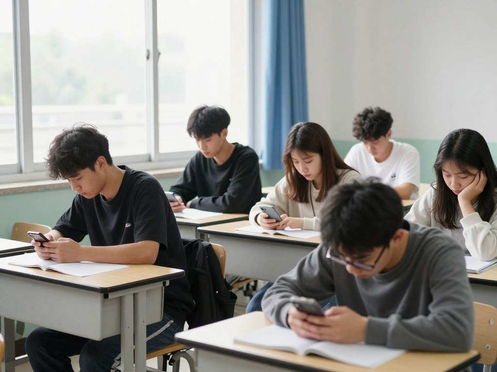 Visual showing signs of student disengagement in a classroom